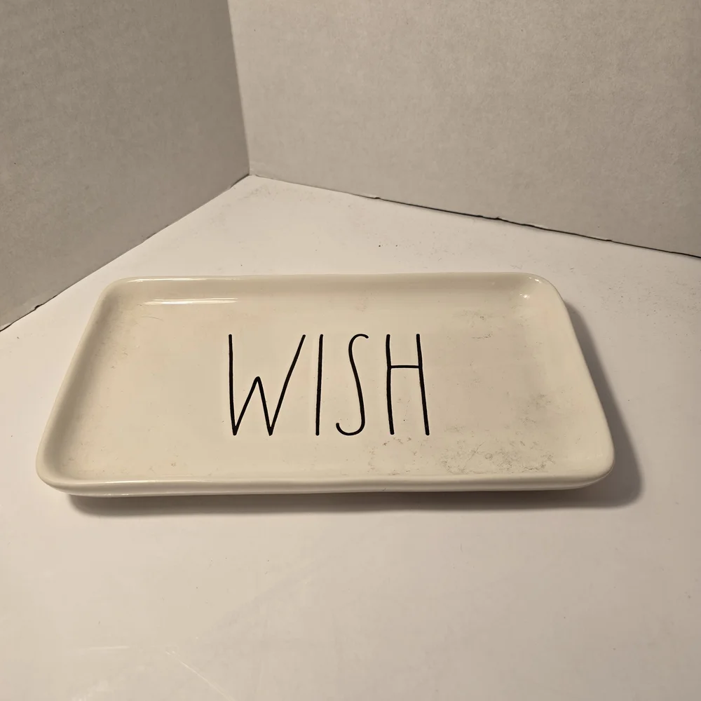 Rae Dunn Cream 'Wish'‎ Vanity Tray